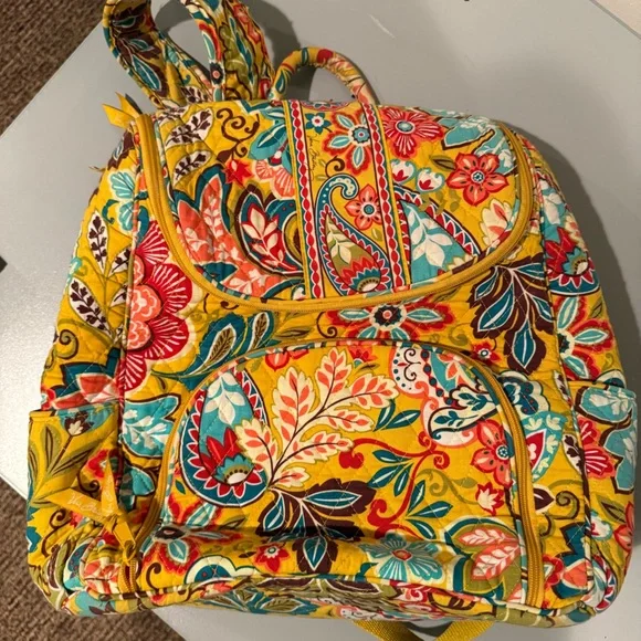 Vera Bradley | Bags | Vera Bradley Yellow Backpack | Poshmark display picture 3